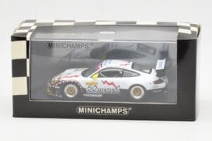 Porsche 911 996 GT3 RS Siemens #50 M. Ortelli / M. Lieb / R. Dumas 24 Hours of Spa 2003 Winners Minichamps 1:43 400036950 Met - imaginea 4 din 4