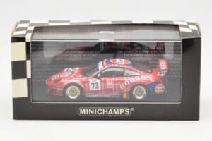 Porsche 911 996 GT3 RSR Gulf #73 Lambert / Lefort / Palttala 1000km Spa 2005 Minichamps 1:43 400056473 Metal - imaginea 4 din 4