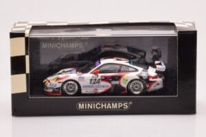 Porsche 911 997 GT3 Cup #124 Mattheus / Geoffroy / Vanbellingen / Fumal 24 Hours of Spa 2005 Minichamps 1:43 400056224 Metal - imaginea 4 din 4