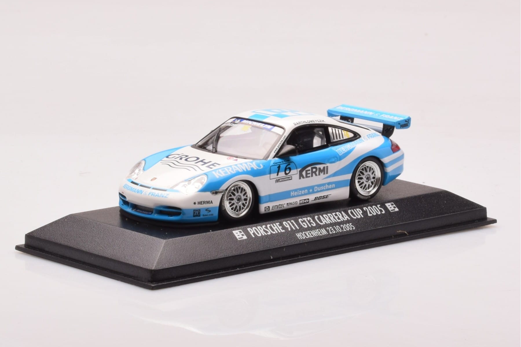 Porsche 911 997 GT3 Cup #16 Barthiomeyczik Carrera Cup 2005 Minichamps 1:43 403056216 Metal - imaginea 2 din 4