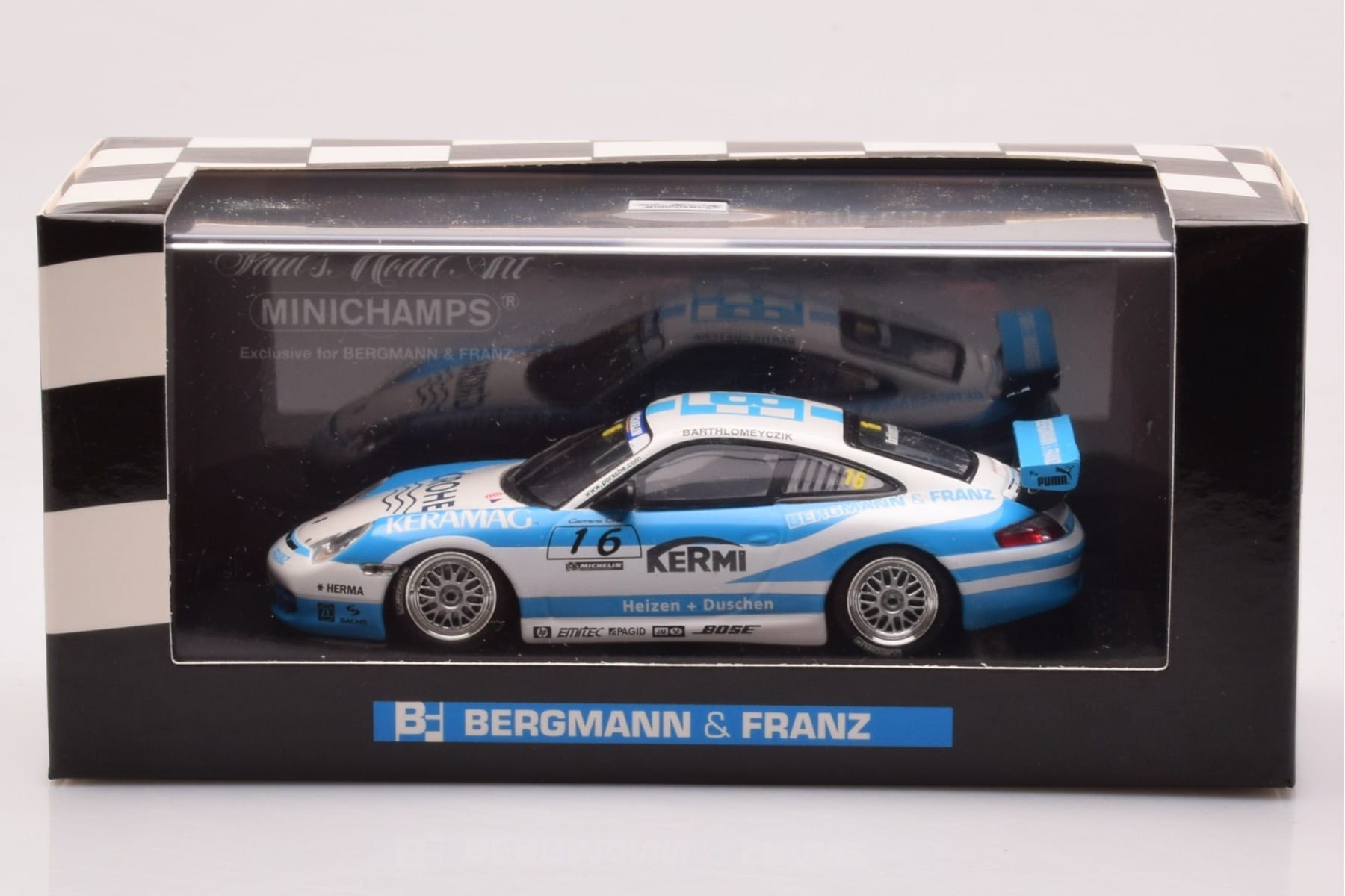 Porsche 911 997 GT3 Cup #16 Barthiomeyczik Carrera Cup 2005 Minichamps 1:43 403056216 Metal - imaginea 4 din 4