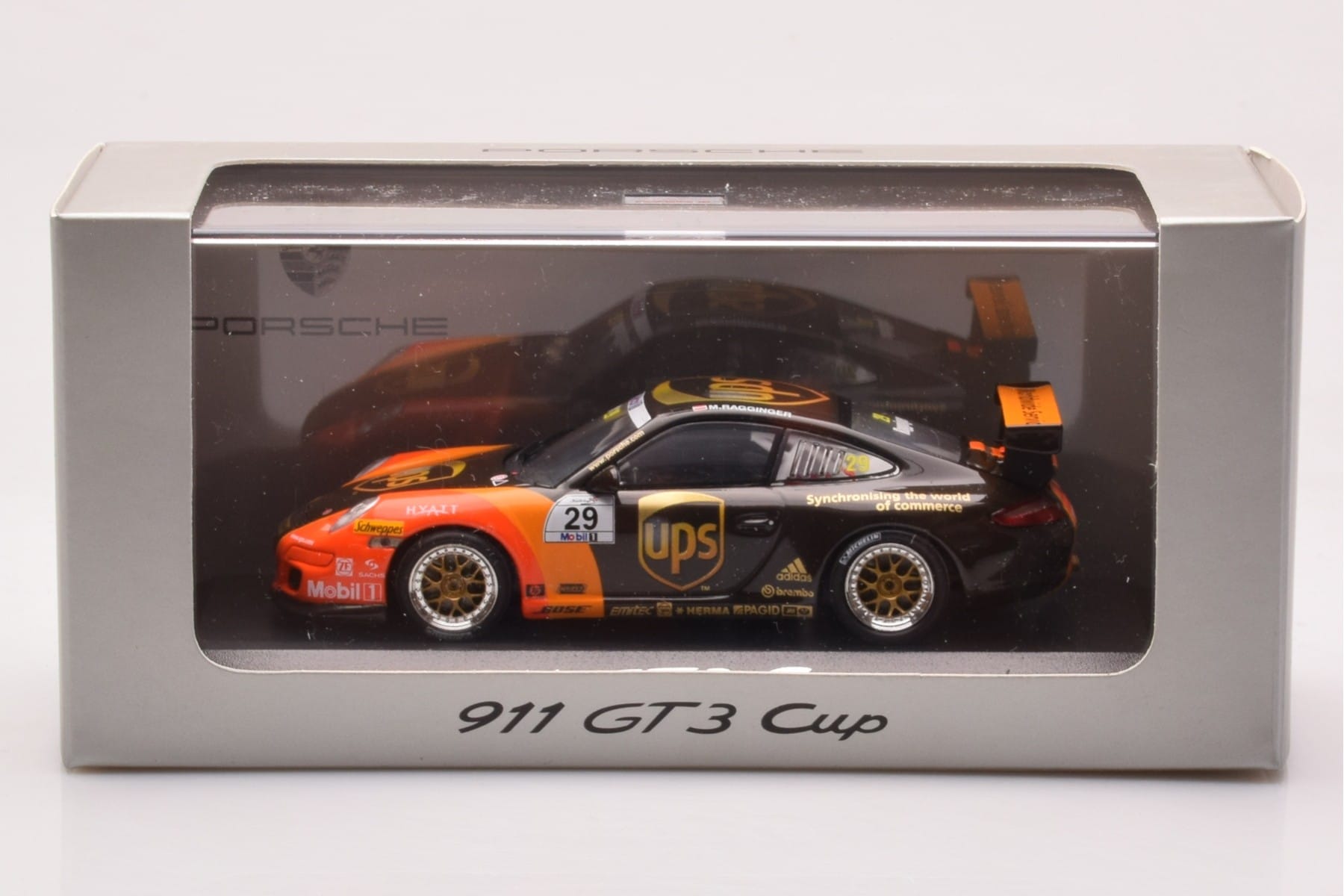 Porsche 911 997 GT3 Cup #29 UPS M. Ragginger 2007 Minichamps 1:43 WAP02012118 Metal - imaginea 4 din 4