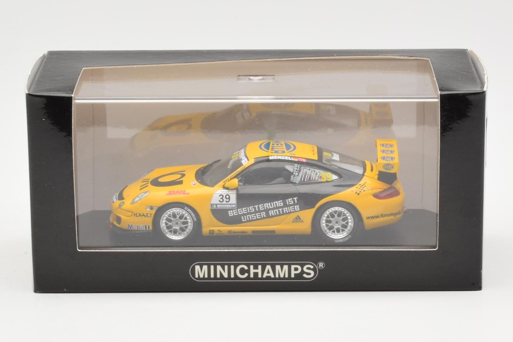 Porsche 911 997 GT3 Cup Tolimit Motorsport #39 Menzel Porsche Supercup 2007 Minichamps 1:43 400066439 Metal - imaginea 4 din 4
