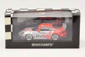 Porsche 911 997 GT3 RSR Flying Lizard #80 S. Neiman / P. Long / J. Van Overbeek 24 Hours of Le Mans 2006 Minichamps 1:43 4000 - imaginea 4 din 4