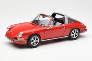 Porsche 911 Targa S Roșu Schuco 1:18 450036200 Metal - imaginea 3 din 9