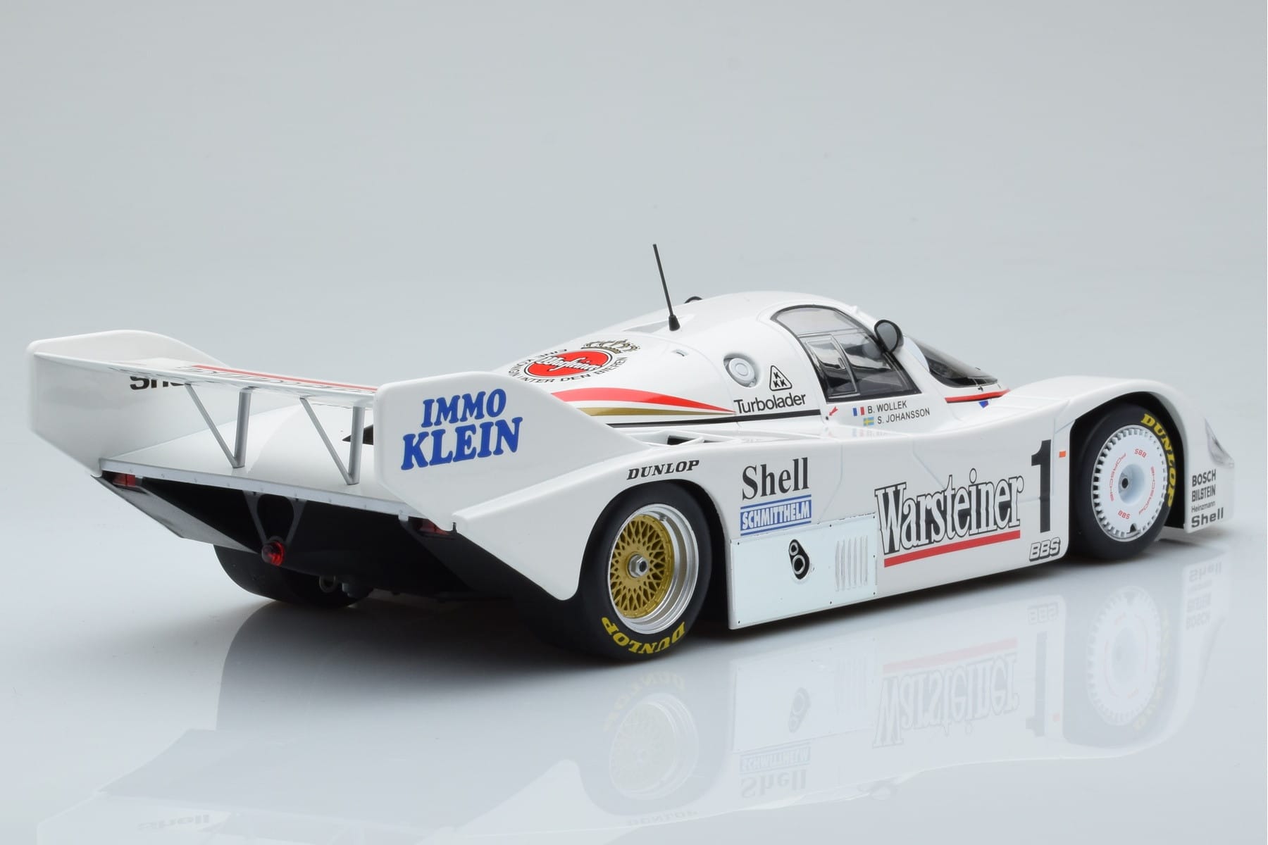 Porsche 956K Warsteiner #1 B. Wollek / S. Johansson DRM Zolder Winner 1983 Minichamps 1:18 CA-WOL-06 Metal - imaginea 2 din 6