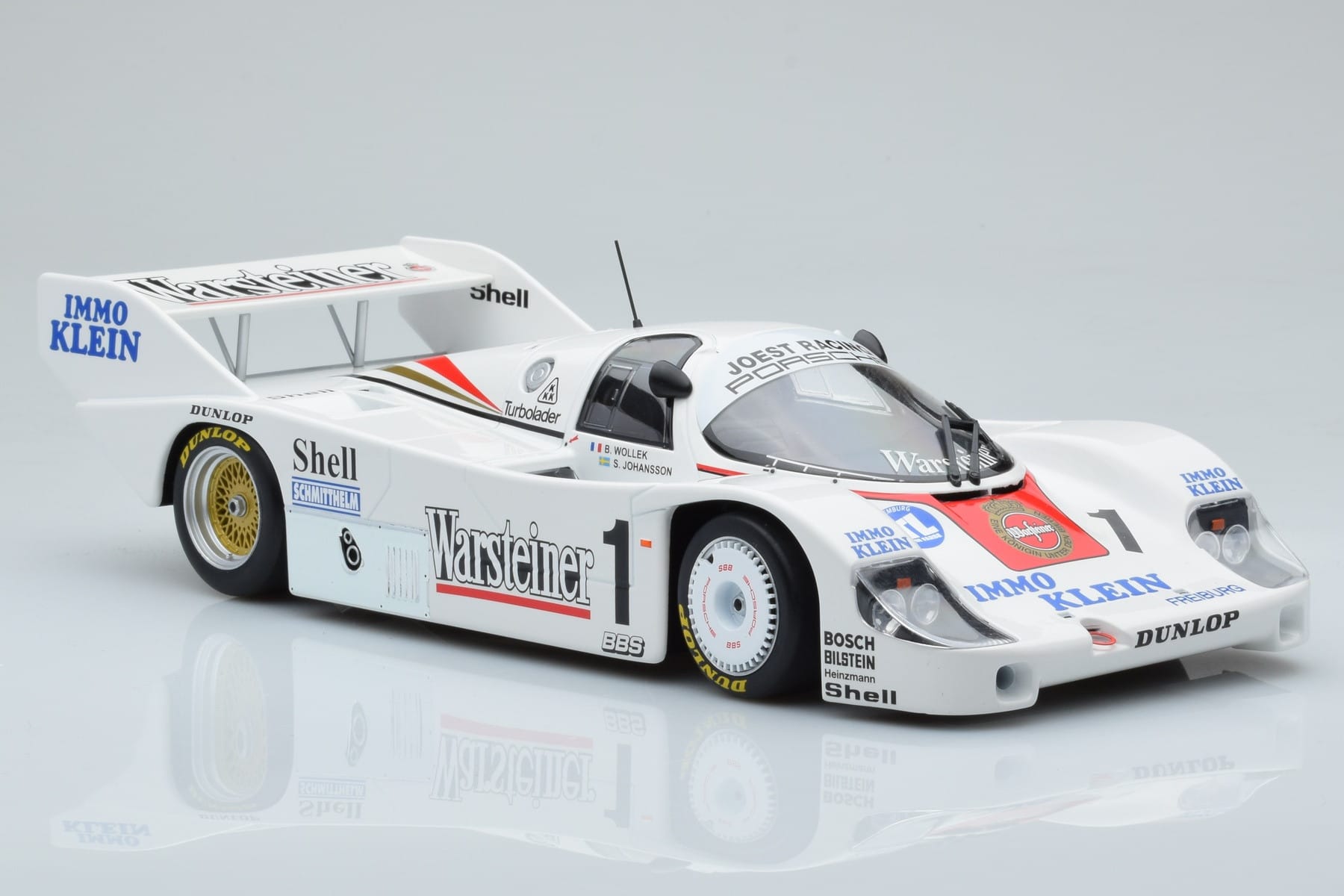 Porsche 956K Warsteiner #1 B. Wollek / S. Johansson DRM Zolder Winner 1983 Minichamps 1:18 CA-WOL-06 Metal - imaginea 4 din 6