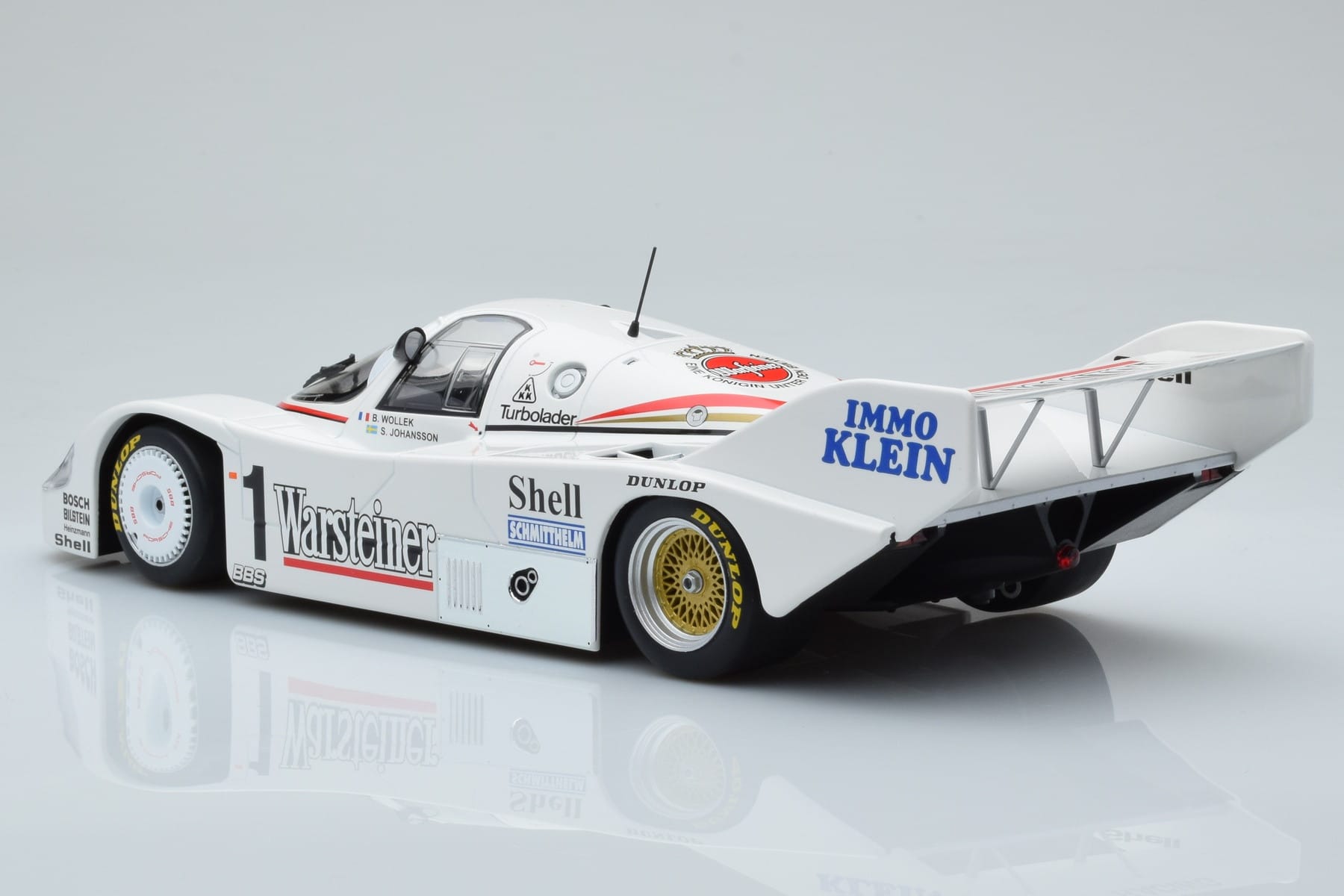 Porsche 956K Warsteiner #1 B. Wollek / S. Johansson DRM Zolder Winner 1983 Minichamps 1:18 CA-WOL-06 Metal - imaginea 5 din 6