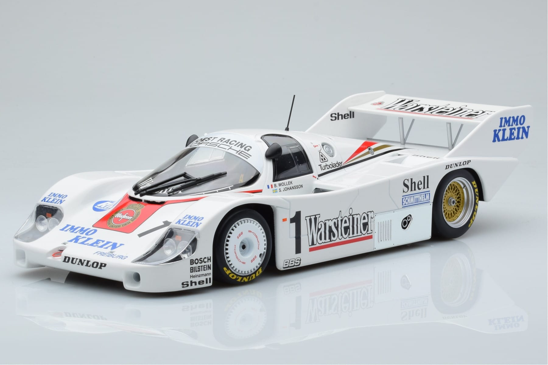 Porsche 956K Warsteiner #1 B. Wollek / S. Johansson DRM Zolder Winner 1983 Minichamps 1:18 CA-WOL-06 Metal
