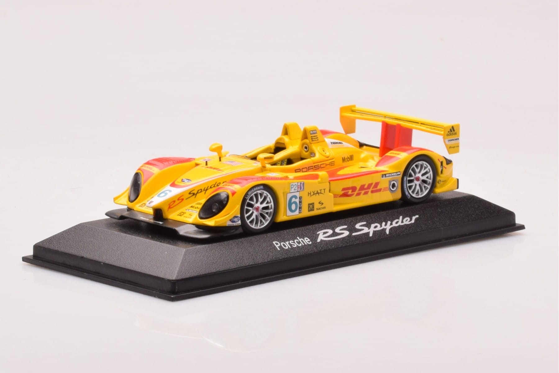 Porsche RS Spyder #6 DHL R. Briscoe / S. Maassen / J-F. Colard ALMS 2007 Minichamps 1:43 WAP02060917 Metal - imaginea 2 din 4
