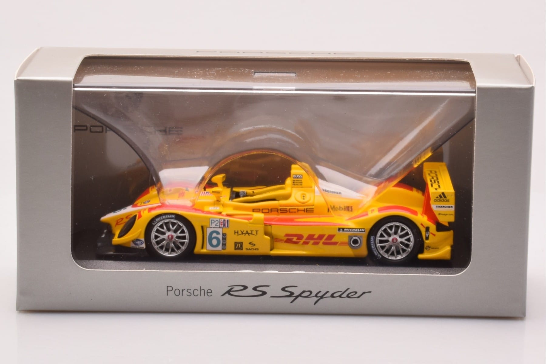 Porsche RS Spyder #6 DHL R. Briscoe / S. Maassen / J-F. Colard ALMS 2007 Minichamps 1:43 WAP02060917 Metal - imaginea 4 din 4