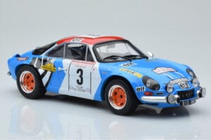 Alpine A110 #3 B. Darniche / A. Mahe Tour de Corse 1973 IXO 1:18 18RMC062B Metal - imaginea 4 din 6