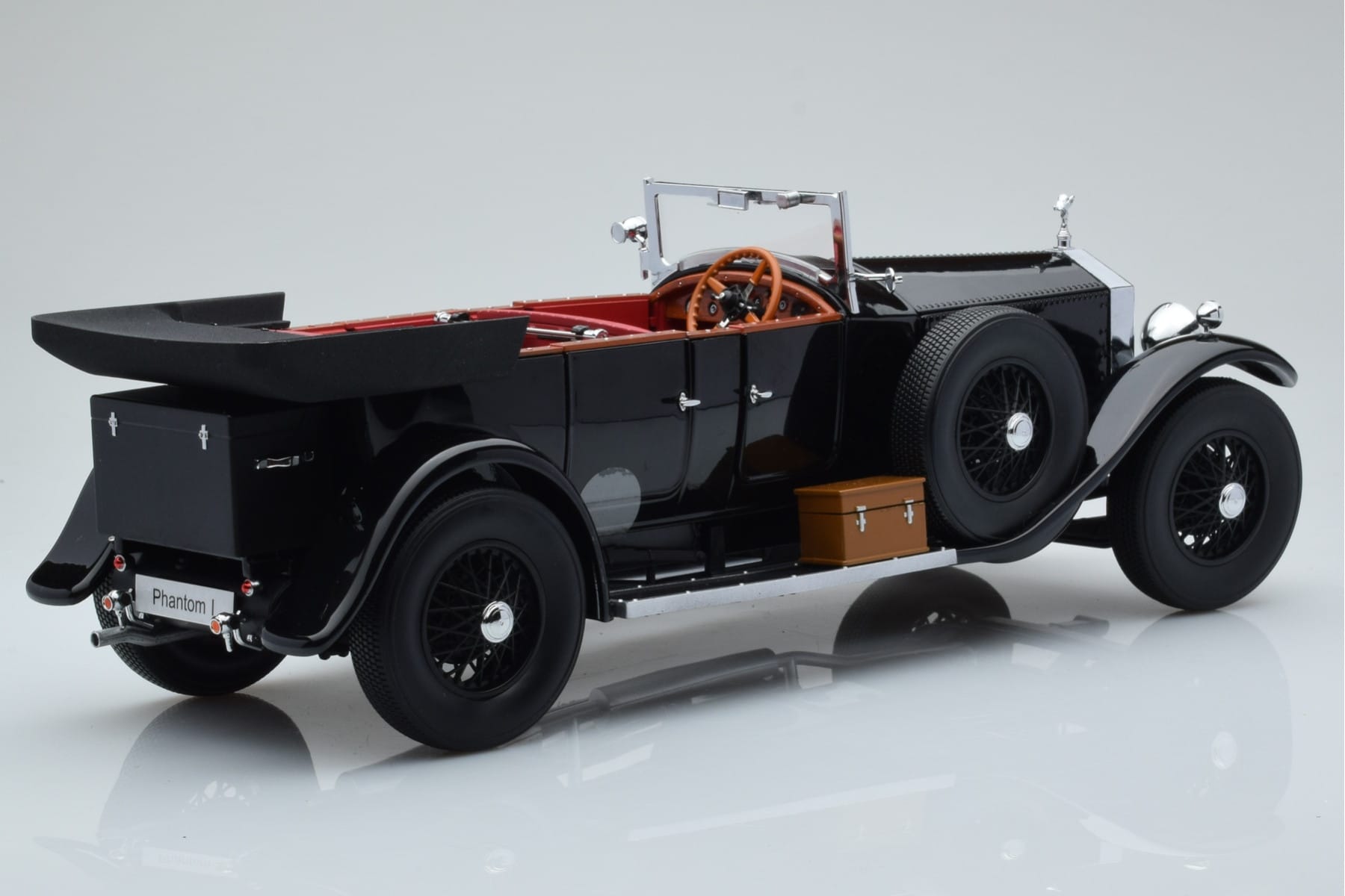 Rolls-Royce Phantom I Cabriolet Negru Kyosho 1:18 08931BK Metal - imaginea 3 din 8