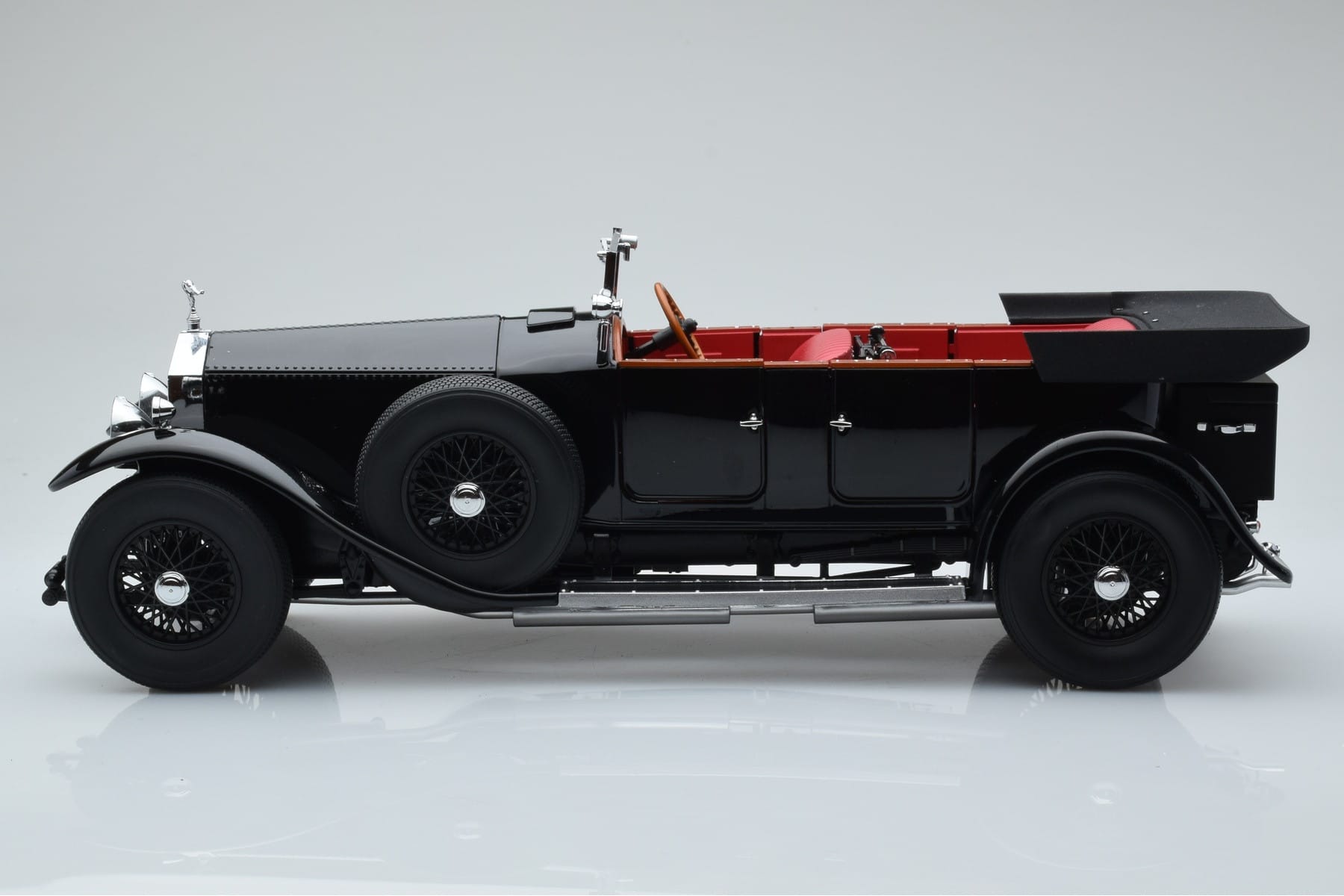 Rolls-Royce Phantom I Cabriolet Negru Kyosho 1:18 08931BK Metal - imaginea 4 din 8