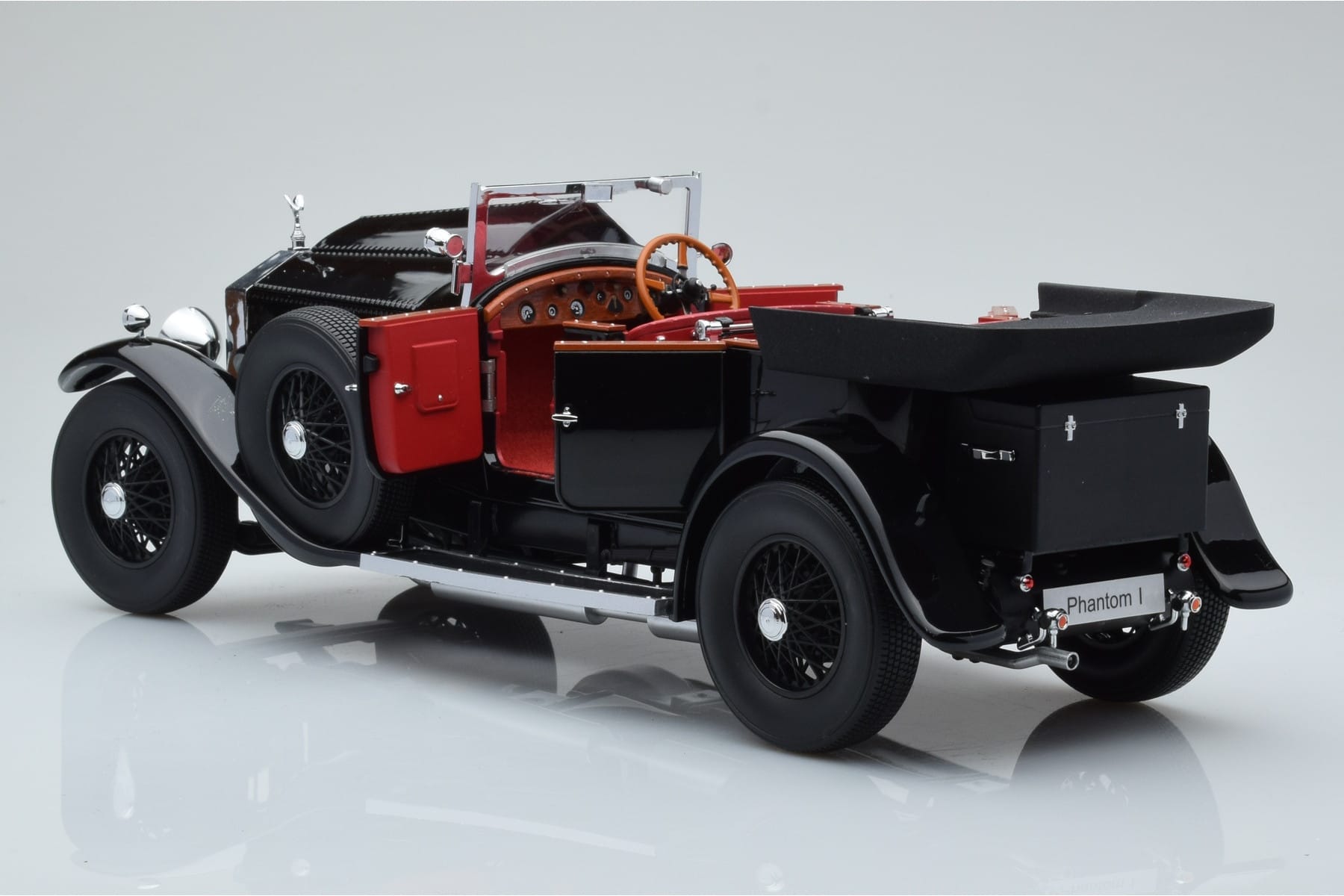 Rolls-Royce Phantom I Cabriolet Negru Kyosho 1:18 08931BK Metal - imaginea 5 din 8