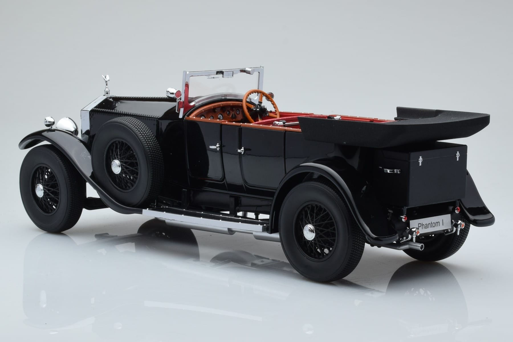 Rolls-Royce Phantom I Cabriolet Negru Kyosho 1:18 08931BK Metal - imaginea 7 din 8