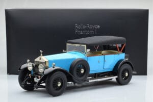 Rolls-Royce Phantom I Cabriolet Albastru Kyosho 1:18 08931LB Metal - imaginea 9 din 9
