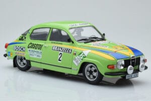Saab 96 V4 #2 S. Blomqvist / H. Sylvan Rally Sweden 1976 IXO 1:18 18RMC085B Metal - imaginea 4 din 6