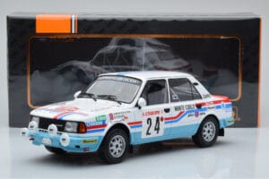 Skoda 130 L Night Version #24 J. Augland Rally Monte Carlo 1987 IXO 1:18 18RMC156 Metal - imaginea 6 din 6