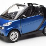 Smart Fortwo 451 Cabrio Albastru & Negru Minichamps 1:18