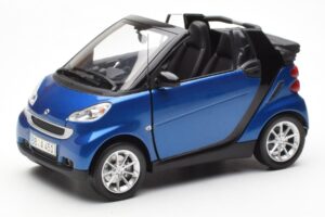 Smart Fortwo 451 Cabrio Albastru & Negru Minichamps 1:18