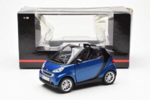 Smart Fortwo 451 Cabrio Albastru & Negru Minichamps 1:18 150036330 Metal - imaginea 8 din 8