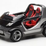 Smart Fortwo Crossblade Cabriolet Argintiu Negru Kyosho 1:18