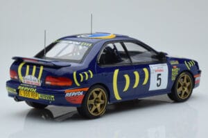 Subaru Impreza 555 #5 C. Sainz / L. Moya Tour de Corse 1995 IXO 1:18 18RMC063A Metal - imaginea 2 din 6