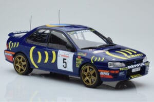 Subaru Impreza 555 #5 C. Sainz / L. Moya Tour de Corse 1995 IXO 1:18 18RMC063A Metal - imaginea 4 din 6