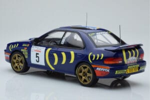 Subaru Impreza 555 #5 C. Sainz / L. Moya Tour de Corse 1995 IXO 1:18 18RMC063A Metal - imaginea 5 din 6