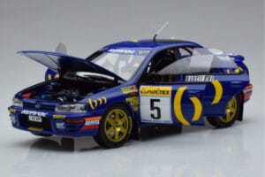 Subaru Impreza #5 C. Sainz / L. Moya 2nd Place Rally Monte Carlo 1995 Kyosho 1:18 08962B Metal - imaginea 2 din 9