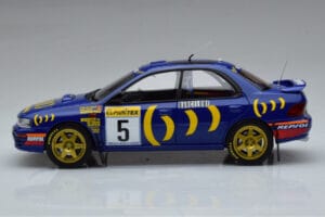 Subaru Impreza #5 C. Sainz / L. Moya 2nd Place Rally Monte Carlo 1995 Kyosho 1:18 08962B Metal - imaginea 4 din 9