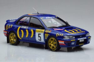 Subaru Impreza #5 C. Sainz / L. Moya 2nd Place Rally Monte Carlo 1995 Kyosho 1:18 08962B Metal - imaginea 5 din 9