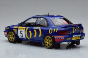 Subaru Impreza #5 C. Sainz / L. Moya 2nd Place Rally Monte Carlo 1995 Kyosho 1:18 08962B Metal - imaginea 6 din 9