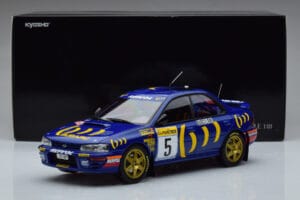 Subaru Impreza #5 C. Sainz / L. Moya 2nd Place Rally Monte Carlo 1995 Kyosho 1:18 08962B Metal - imaginea 9 din 9