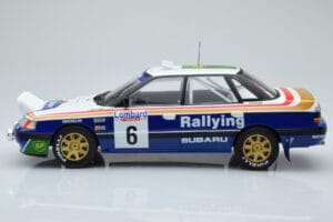 Subaru Legacy RS Night Version #6 M. Alen / I. Kivimaki RAC Rally 1991 IXO 1:18 18RMC080A Metal - imaginea 3 din 6