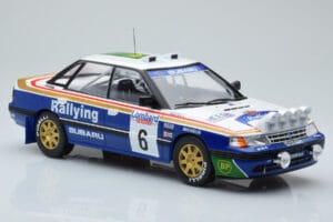 Subaru Legacy RS Night Version #6 M. Alen / I. Kivimaki RAC Rally 1991 IXO 1:18 18RMC080A Metal - imaginea 4 din 6