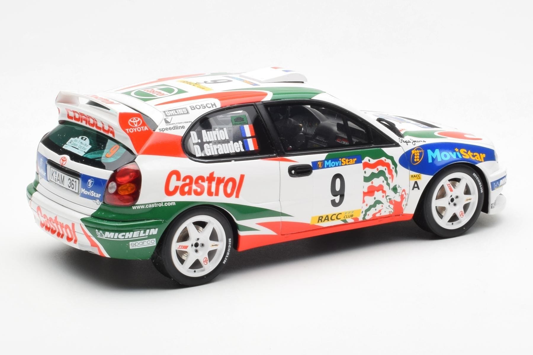 Toyota Corolla WRC #9 D. Auriol / D. Giraudet Rally Catalunya 1998 Otto 1:18 OT1102 Rășină - imaginea 2 din 6