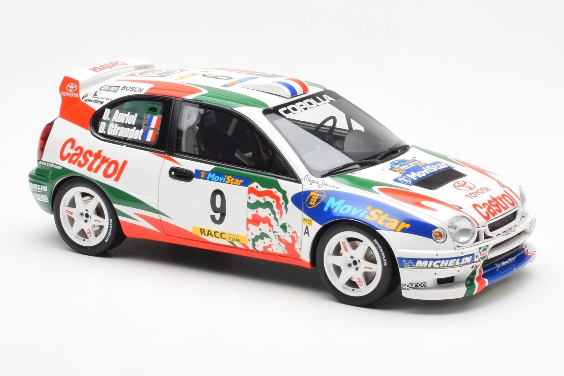 Toyota Corolla WRC #9 D. Auriol / D. Giraudet Rally Catalunya 1998 Otto 1:18 OT1102 Rășină - imaginea 4 din 6