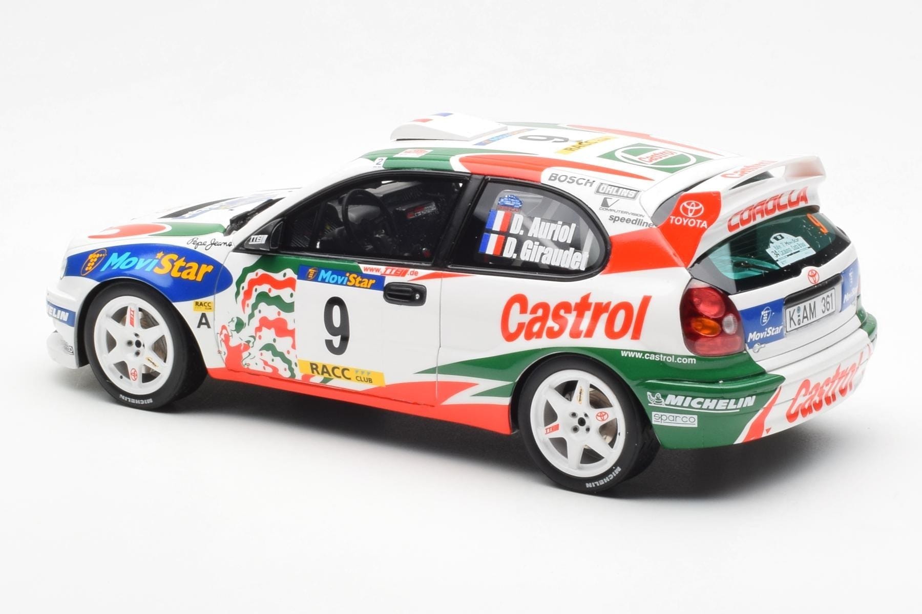 Toyota Corolla WRC #9 D. Auriol / D. Giraudet Rally Catalunya 1998 Otto 1:18 OT1102 Rășină - imaginea 5 din 6