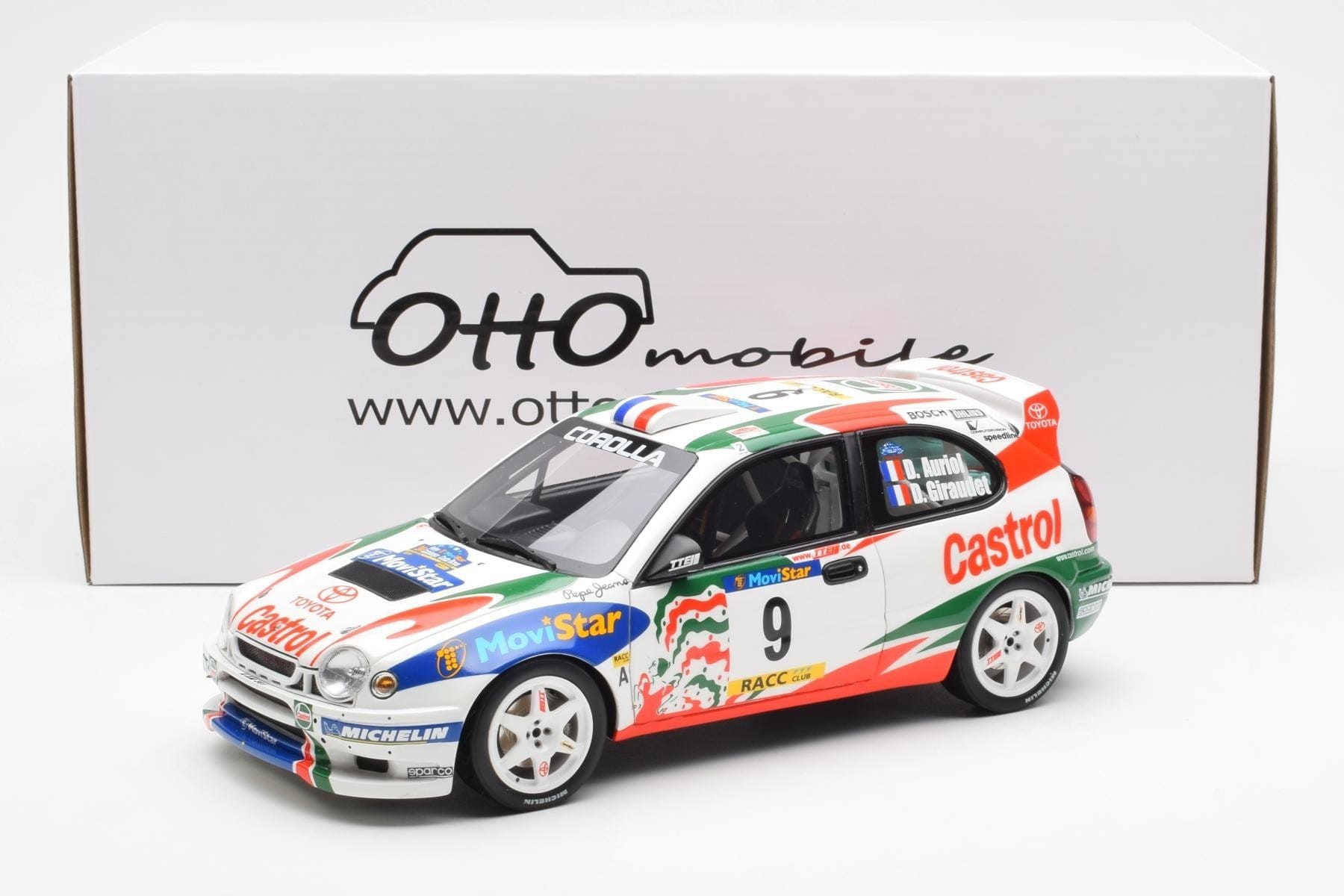 Toyota Corolla WRC #9 D. Auriol / D. Giraudet Rally Catalunya 1998 Otto 1:18 OT1102 Rășină - imaginea 6 din 6