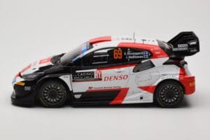 Toyota GR Yaris Rally1 #69 K. Rovanpera / J. Halttunen Rally Monte Carlo World Champion 2023 IXO 1:18 18RMC152B Metal - imaginea 3 din 6