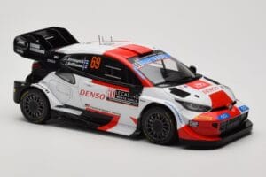 Toyota GR Yaris Rally1 #69 K. Rovanpera / J. Halttunen Rally Monte Carlo World Champion 2023 IXO 1:18 18RMC152B Metal - imaginea 4 din 6