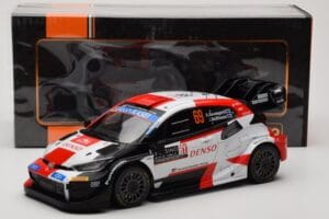 Toyota GR Yaris Rally1 #69 K. Rovanpera / J. Halttunen Rally Monte Carlo World Champion 2023 IXO 1:18 18RMC152B Metal - imaginea 6 din 6