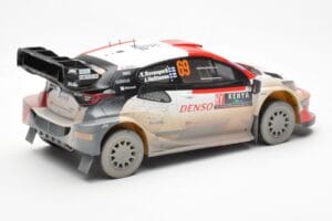 Toyota GR Yaris Rally1 #69 K. Rovanpera / J. Halttunen Safari Rally Kenya 2023 Dirty Version IXO 1:18 18RMC173B Metal - imaginea 2 din 6