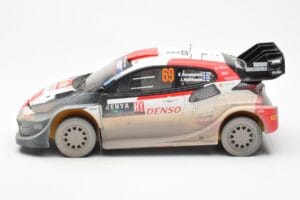 Toyota GR Yaris Rally1 #69 K. Rovanpera / J. Halttunen Safari Rally Kenya 2023 Dirty Version IXO 1:18 18RMC173B Metal - imaginea 3 din 6