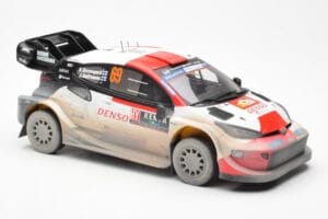 Toyota GR Yaris Rally1 #69 K. Rovanpera / J. Halttunen Safari Rally Kenya 2023 Dirty Version IXO 1:18 18RMC173B Metal - imaginea 4 din 6