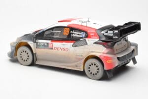 Toyota GR Yaris Rally1 #69 K. Rovanpera / J. Halttunen Safari Rally Kenya 2023 Dirty Version IXO 1:18 18RMC173B Metal - imaginea 5 din 6