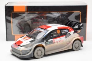 Toyota GR Yaris Rally1 #69 K. Rovanpera / J. Halttunen Safari Rally Kenya 2023 Dirty Version IXO 1:18 18RMC173B Metal - imaginea 6 din 6