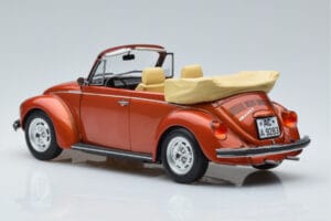 Volkswagen Beetle 1303 Cabriolet Portocaliu Norev 1:18 188526 Metal - imaginea 5 din 6